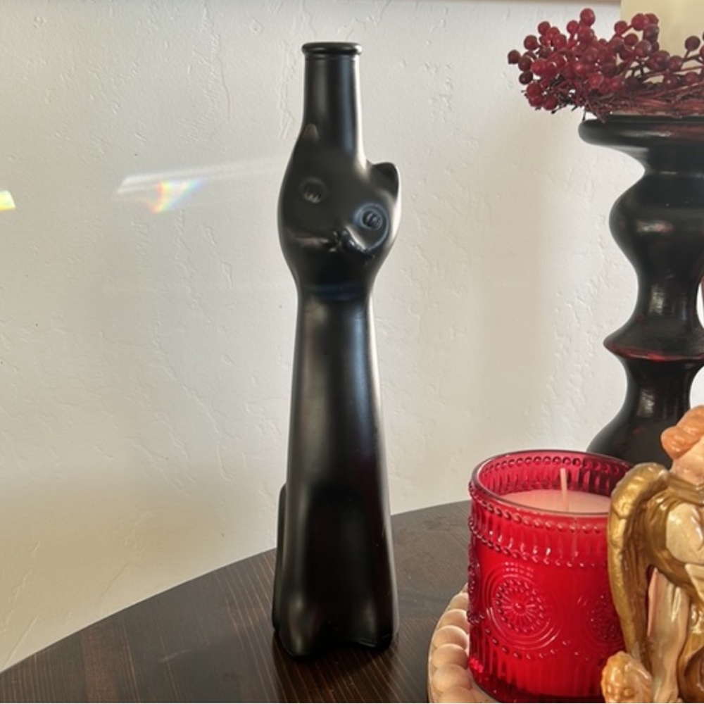 Moselland Black Cat Riesling Wine Bottle Made Mosel Region of Germany